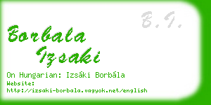 borbala izsaki business card