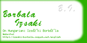 borbala izsaki business card